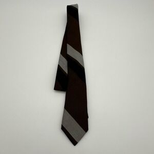 Vintage Superba Cravatte USA Mod Skinny Tie Brown Geometric 60s 70s Retro